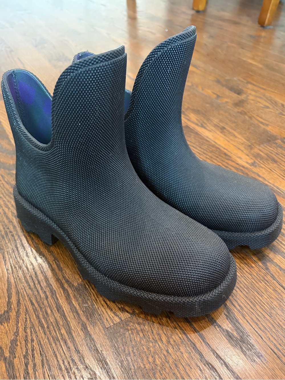 BURBERRY Marsh Ankle Black Rubber Rain Boots